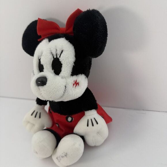 Minnie Mouse B0112 Disney SEGA Plush 8" Stuffed Toy Doll Japan Writing On Feet - Picture 3 of 5